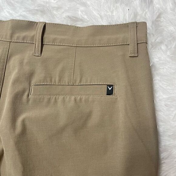 Callaway Mens Shorts Active Waist Performance Tan Golf Size 34 Stretch - Picture 9 of 9